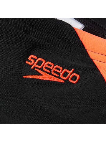 Speedo Badehose "Eco H-Boom" in Schwarz/ Orange