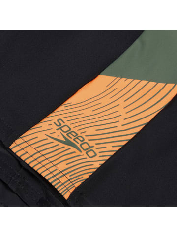 Speedo Kąpielówki "Eco Dive" w kolorze czarno-pomarańczowo-oliwkowym