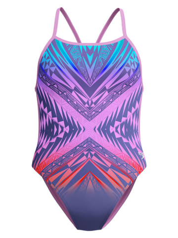 Speedo Strój kąpielowy "Eco+" w kolorze jasnoróżowo-fioletowo-niebieskim