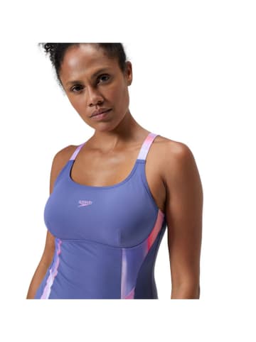 Speedo Shape-Badeanzug "Splice" in Flieder/ Rosa