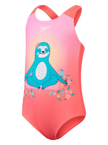 Speedo Strój kąpielowy "Dig Printed" w kolorze różowym