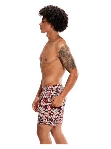 Speedo Badeshorts in Rot/ Bunt