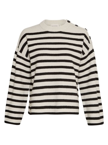 MOSS COPENHAGEN Sweter "Carina" w kolorze biało-czarnym