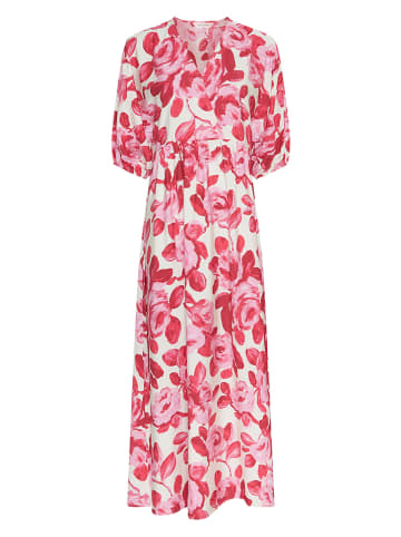 MOSS COPENHAGEN Jurk wit/rood/lichtroze