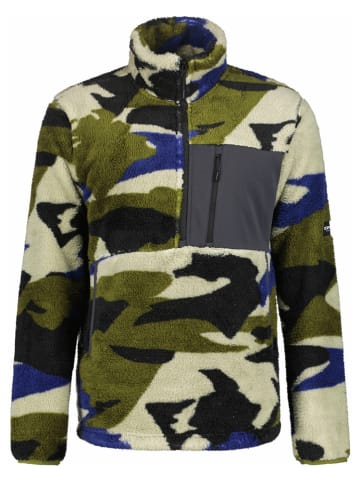 Icepeak Fleecepullover in Schwarz/ Blau/ Creme