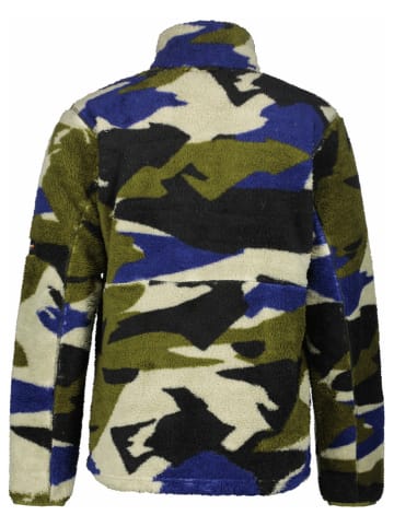 Icepeak Fleecepullover in Schwarz/ Blau/ Creme