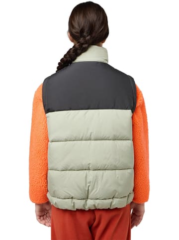 Jack Wolfskin Steppweste "Teen" in Grün/ Schwarz