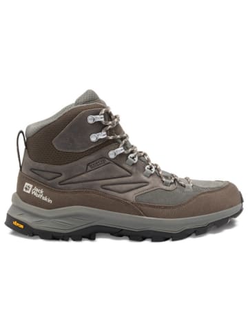 Jack Wolfskin Buty trekkingowe "Cyrox Texapore MID" w kolorze jasnobrązowo-szarym