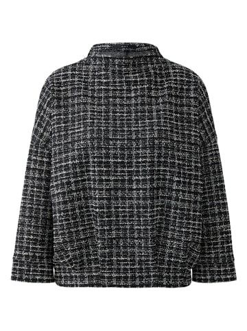 Oui Sweatshirt in Schwarz/ Creme