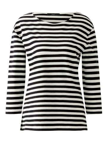 Oui Longsleeve zwart/crème