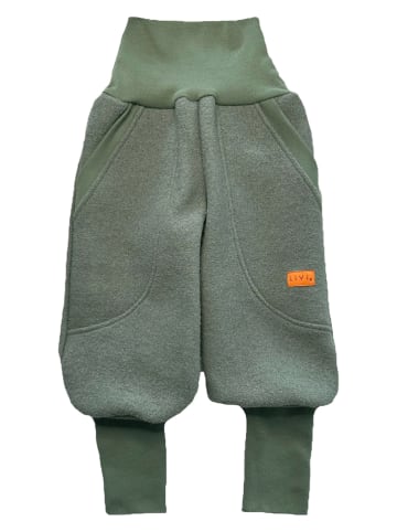 LiVi Woll-Streetjogger "Dustygreen" in Khaki