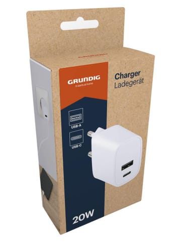GRUNDIG Adapter USB C-A w kolorze białym