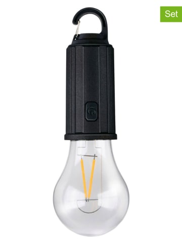 GRUNDIG 2er-Set: LED-Campingleuchten in Schwarz - (H)17 x Ø 5,8 cm