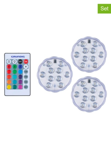 GRUNDIG 3er-Set: LED-Spots in Transparent - Ø 6,9 cm