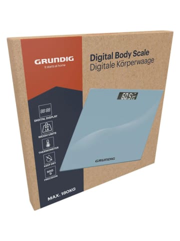 GRUNDIG Waga osobowa w kolorze srebrnym - 35 x 29 cm