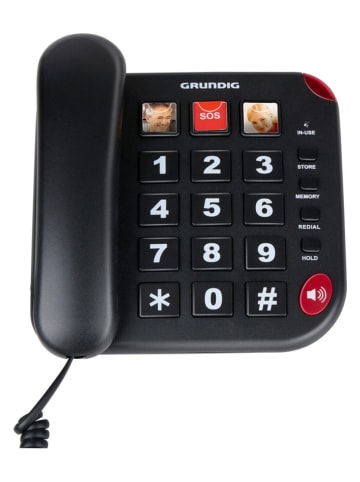 GRUNDIG Senioren-Telefon in Schwarz
