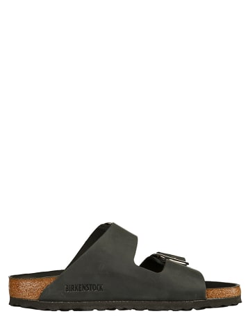 Birkenstock Skórzane klapki "Arizona" w kolorze czarnym