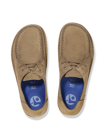 Birkenstock Skórzane trzewiki "Utti" w kolorze beżowym