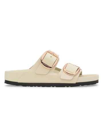 Birkenstock Skórzane klapki "Arizona" w kolorze kremowym