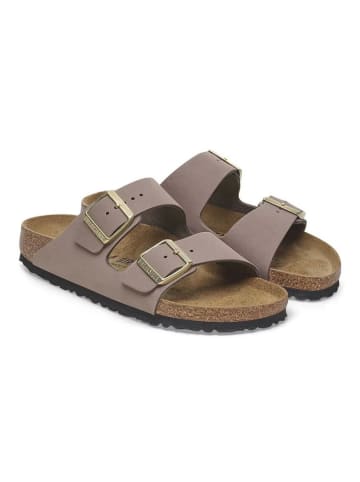 Birkenstock Skórzane klapki "Arizona" w kolorze fioletowym