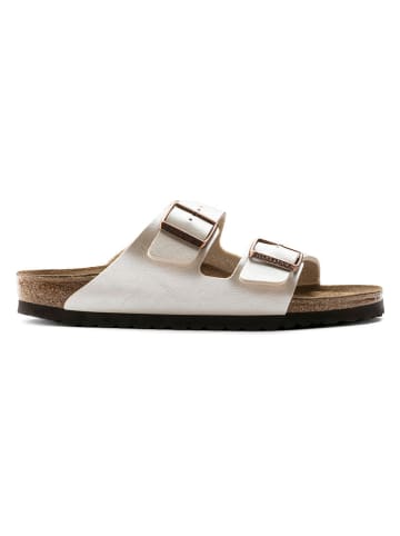 Birkenstock Slippers "Arizona - Graceful Pearl" wit - wijdte N