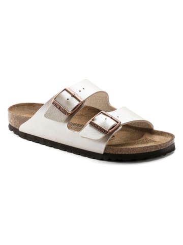 Birkenstock Pantoletten "Arizona - Graceful Pearl" in Weiß - Weite N