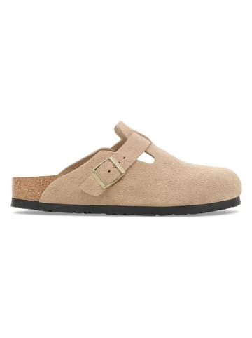 Birkenstock Leren clogs "Boston Leve" beige