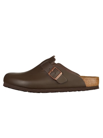Birkenstock Skórzane chodaki "Boston" w kolorze brązowym