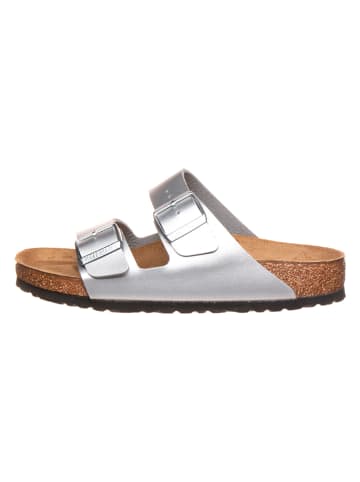 Birkenstock Slippers "Arizona" zilverkleurig