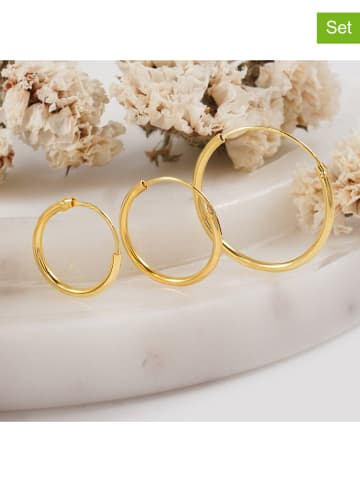 Heliophilia 3-delige set: zilveren creolen