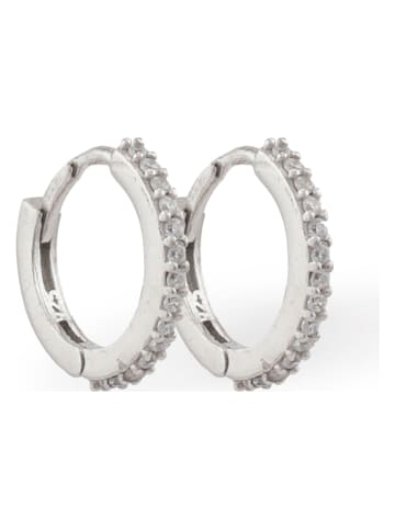 Heliophilia Zilveren creolen met edelstenen