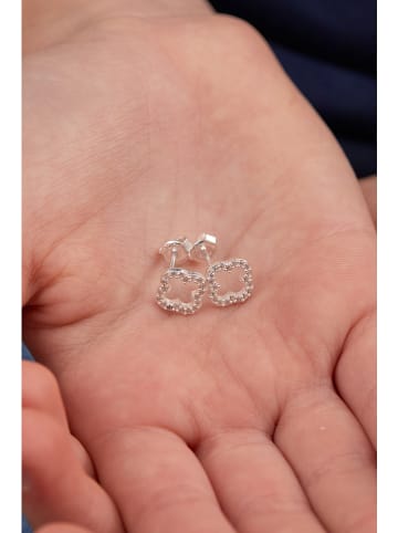 Heliophilia Srebrne kolczyki-wkrętki z cyrkoniami