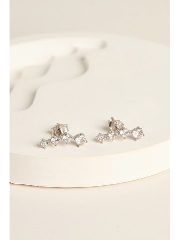 Heliophilia Zilveren oorstekers met edelstenen