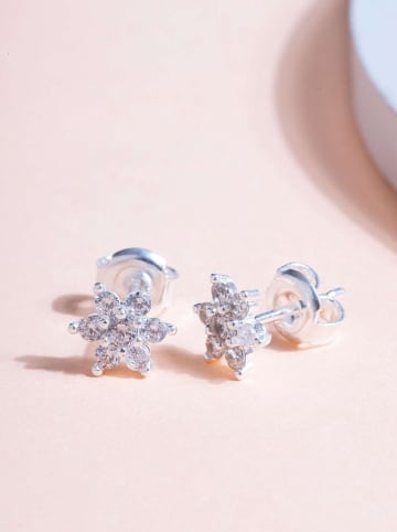 Heliophilia Zilveren oorstekers met edelstenen