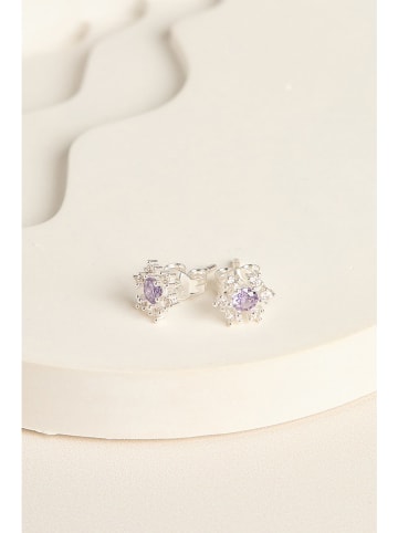 Heliophilia Zilveren oorstekers met edelstenen