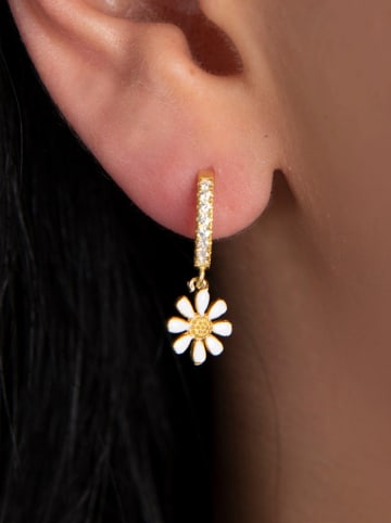 Heliophilia Zilveren creolen met edelstenen