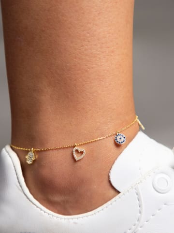 Heliophilia Zilveren enkelketting met sierelementen