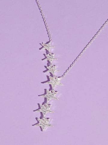 Heliophilia Silber-Halskette mit Edelsteinen - (L)43 cm