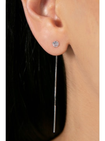 Heliophilia Zilveren oorhangers met edelstenen