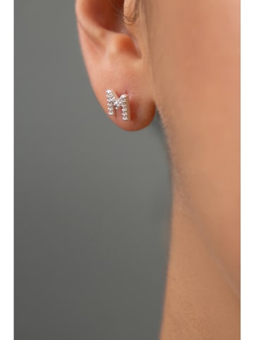 Heliophilia Srebrne kolczyki-wkrętki z cyrkoniami