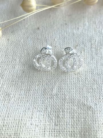 Heliophilia Zilveren oorstekers met edelstenen