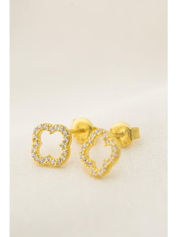 Heliophilia Srebrne kolczyki-wkrętki z cyrkoniami