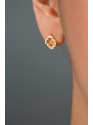 Heliophilia Srebrne kolczyki-wkrętki z cyrkoniami