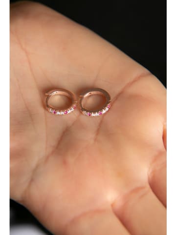 Heliophilia Zilveren creolen met edelstenen