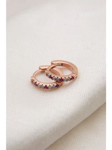 Heliophilia Srebrne kolczyki-kreole z cyrkoniami