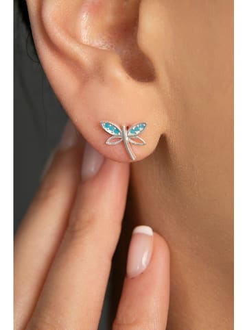 Heliophilia Zilveren oorstekers met edelstenen