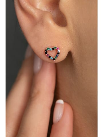 Heliophilia Silber-Ohrstecker mit Edelsteine