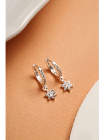 Heliophilia Silber-Creolen mit Edelsteinen