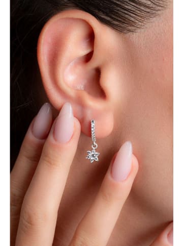 Heliophilia Zilveren creolen met edelstenen