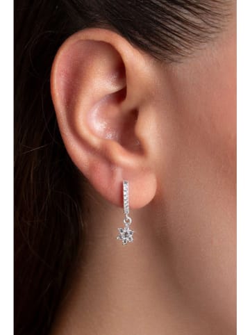 Heliophilia Zilveren creolen met edelstenen